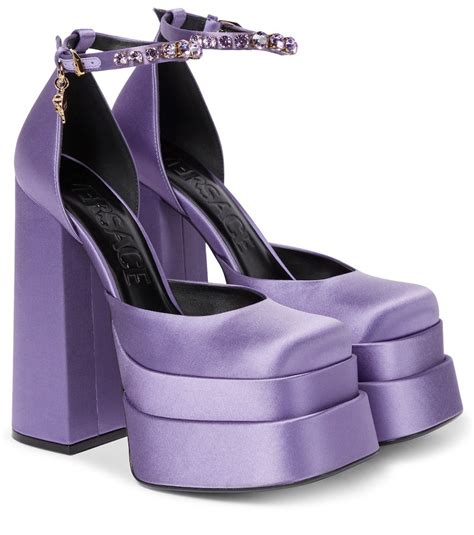 versace satin heels